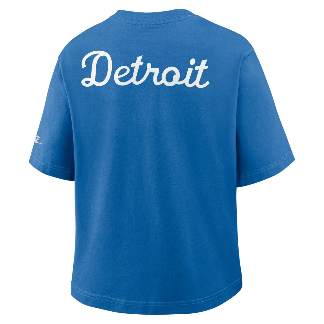 Detroit Lions Women's Rewind Pocket Boxy T-Shirt - Blue | Nike outlet