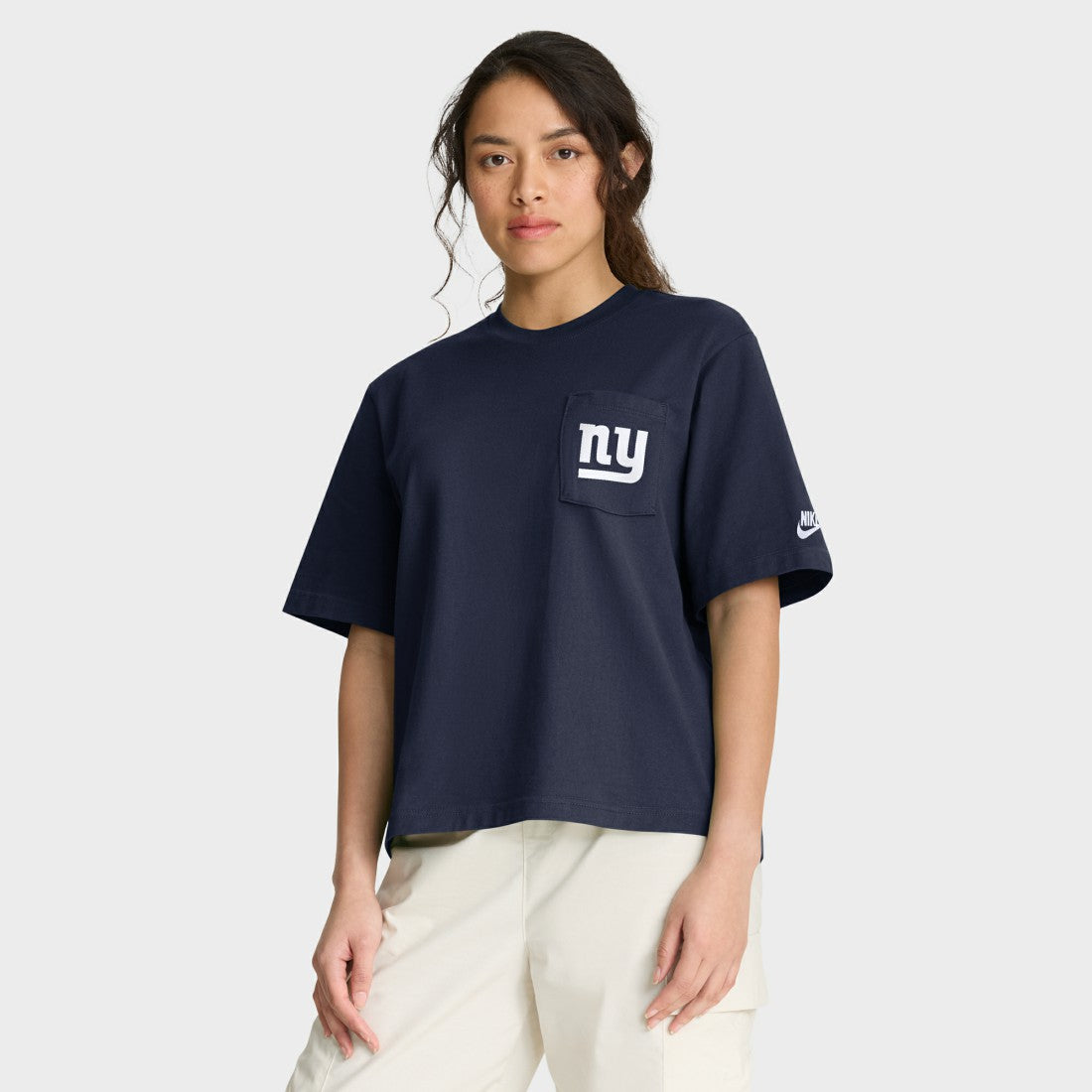 New York Giants Women's Rewind Pocket Boxy T-Shirt - Royal | Nike discount