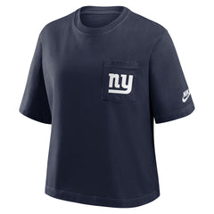 New York Giants Women's Rewind Pocket Boxy T-Shirt - Royal | Nike discount