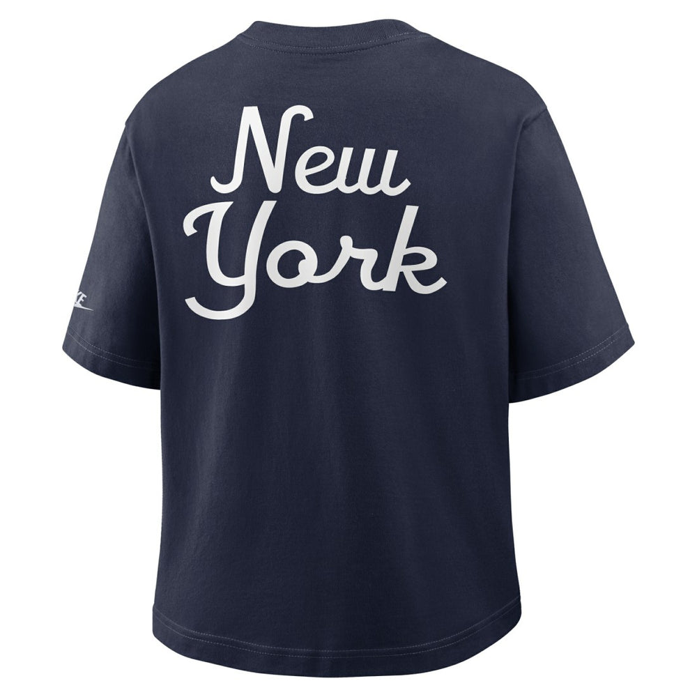 New York Giants Women's Rewind Pocket Boxy T-Shirt - Royal | Nike discount
