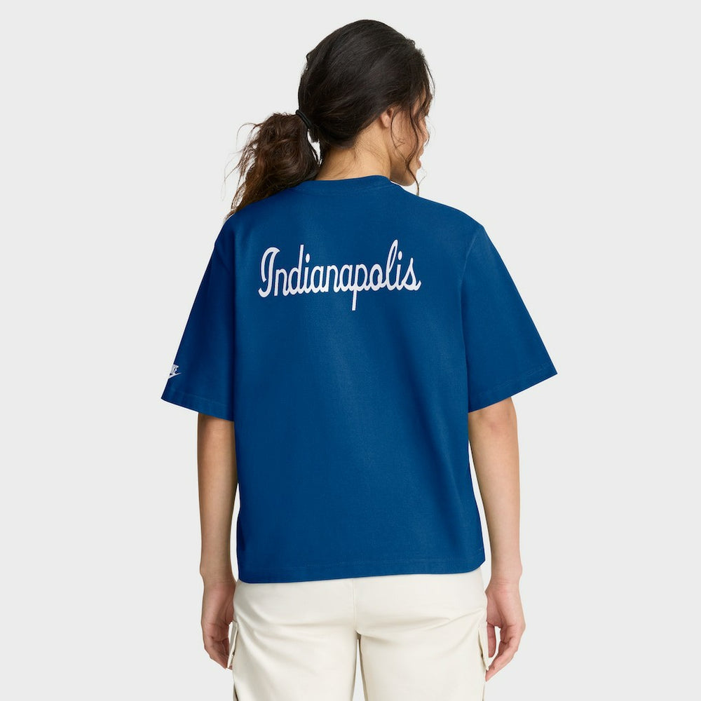 Indianapolis Colts Women's Rewind Pocket Boxy T-Shirt - Royal | Nike outlet