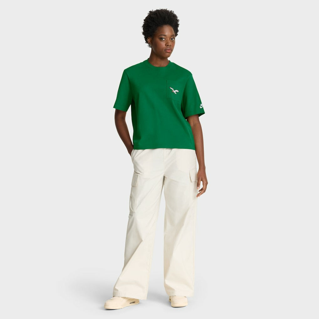 Philadelphia Eagles Women's Rewind Pocket Boxy T-Shirt - Kelly Green | Nike sale