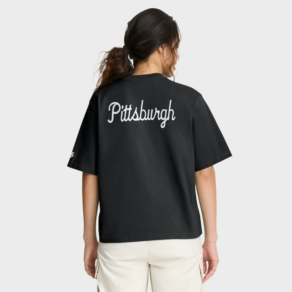 Pittsburgh Steelers Women's Rewind Pocket Boxy T-Shirt - Black | Nike cheap