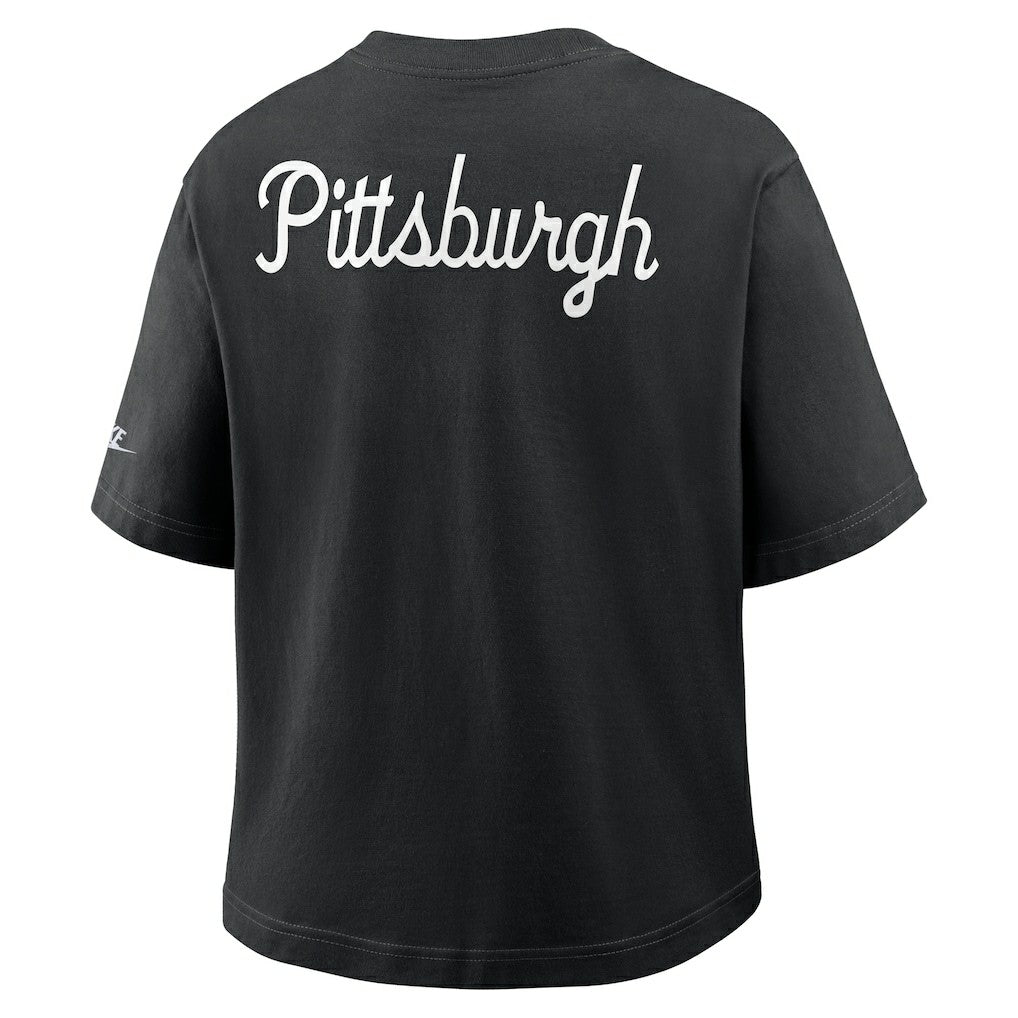 Pittsburgh Steelers Women's Rewind Pocket Boxy T-Shirt - Black | Nike cheap