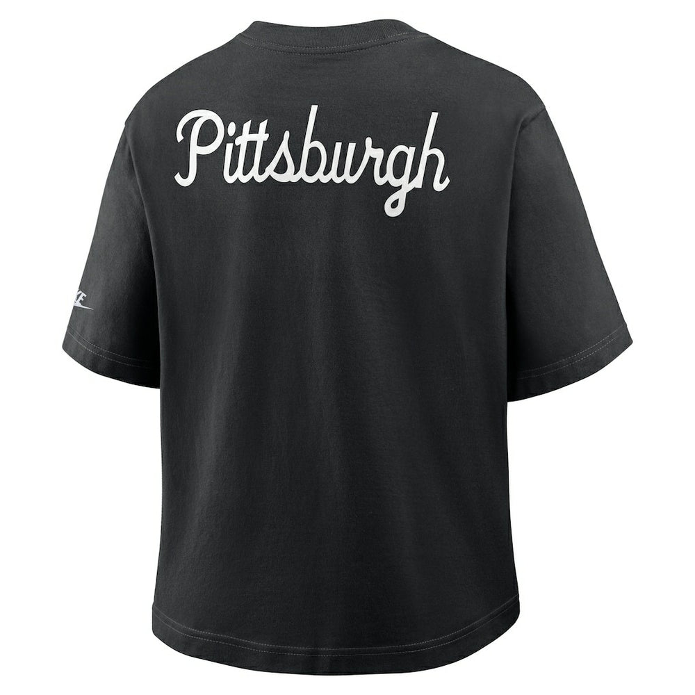 Pittsburgh Steelers Women's Rewind Pocket Boxy T-Shirt - Black | Nike cheap