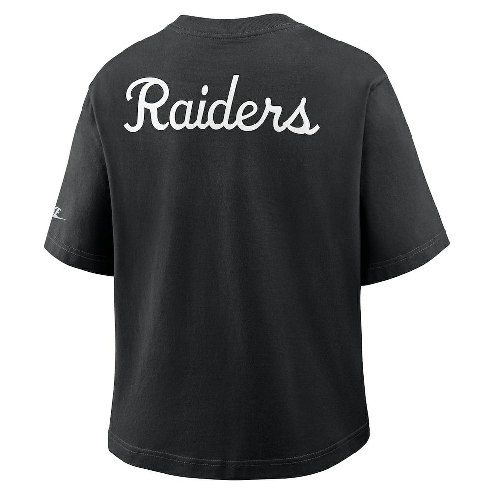 Las Vegas Raiders Women's Rewind Pocket Boxy T-Shirt - Black | Nike sale