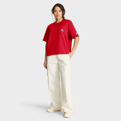 San Francisco 49ers Women's Rewind Pocket Boxy T-Shirt - Scarlet | Nike sale