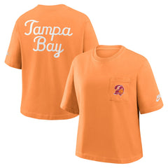 Tampa Bay Buccaneers Women's Rewind Pocket Boxy T-Shirt - Orange | Nike cheap