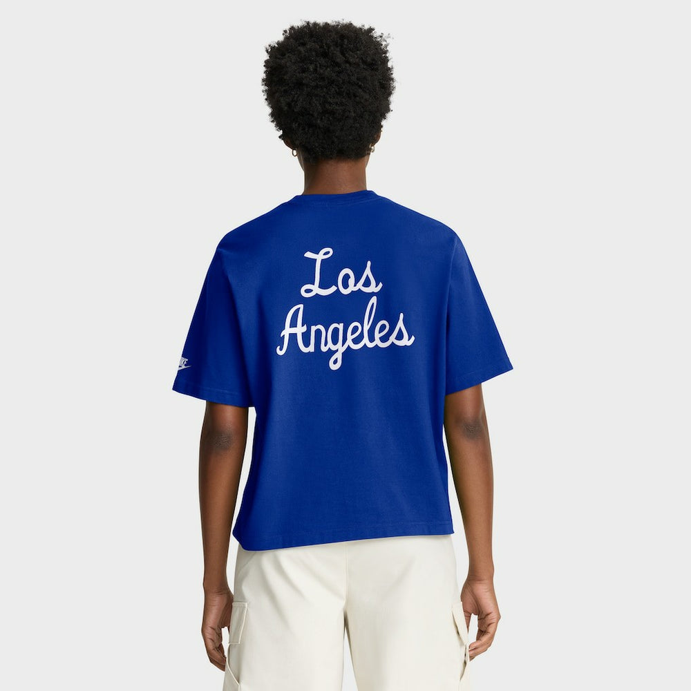 Los Angeles Rams Women's Rewind Pocket Boxy T-Shirt - Royal | Nike sale
