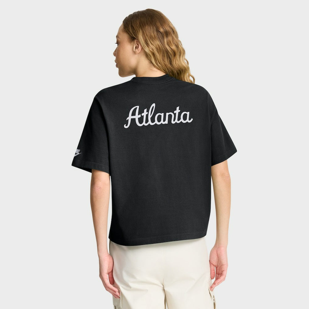 Atlanta Falcons Women's Rewind Pocket Boxy T-Shirt - Black | Nike for sale