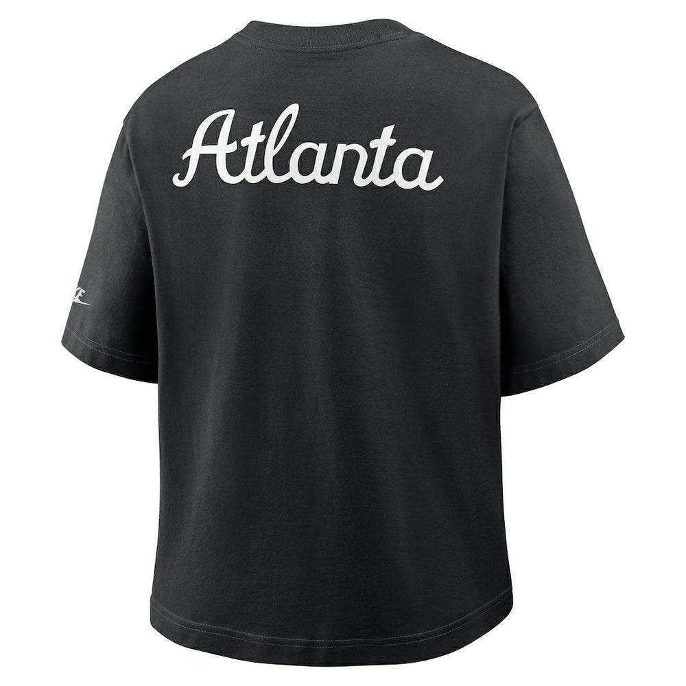 Atlanta Falcons Women's Rewind Pocket Boxy T-Shirt - Black | Nike for sale