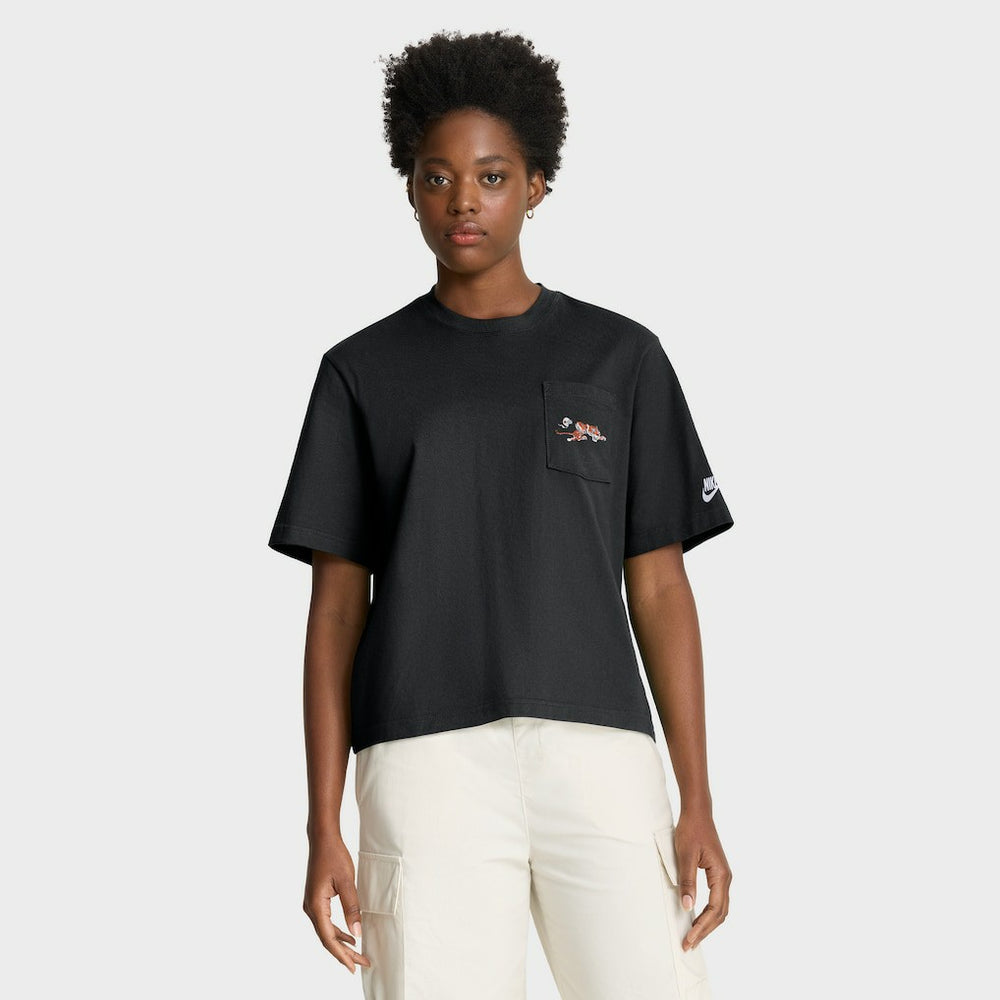 Cincinnati Bengals Women's Rewind Pocket Boxy T-Shirt - Black | Nike sale