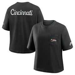 Cincinnati Bengals Women's Rewind Pocket Boxy T-Shirt - Black | Nike sale