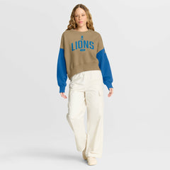 Detroit Lions Women's Oversized Rewind Pullover Sweatshirt - Tan | Nike sale