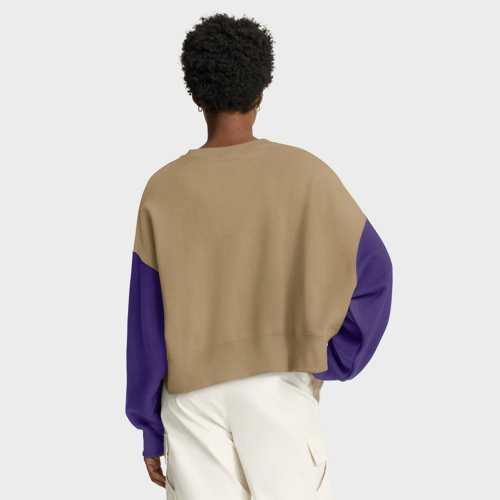 Minnesota Vikings Women's Oversized Rewind Pullover Sweatshirt - Tan | Nike online
