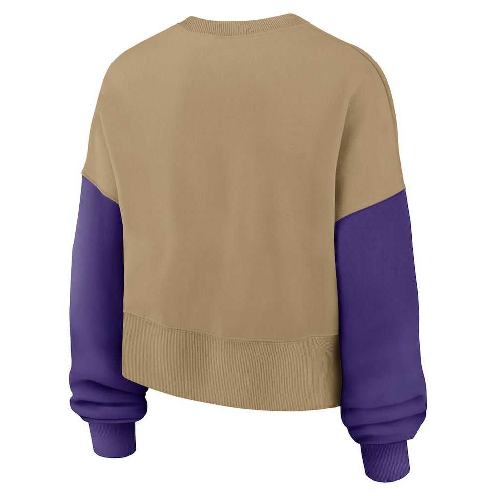 Minnesota Vikings Women's Oversized Rewind Pullover Sweatshirt - Tan | Nike online