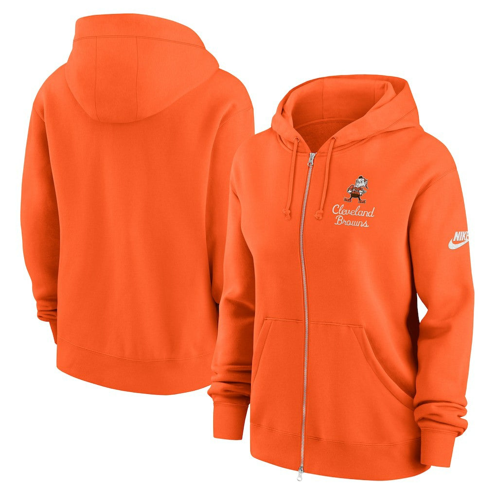 Cleveland Browns Women's Phoenix Rewind Full-Zip Hoodie - Orange | Nike sale