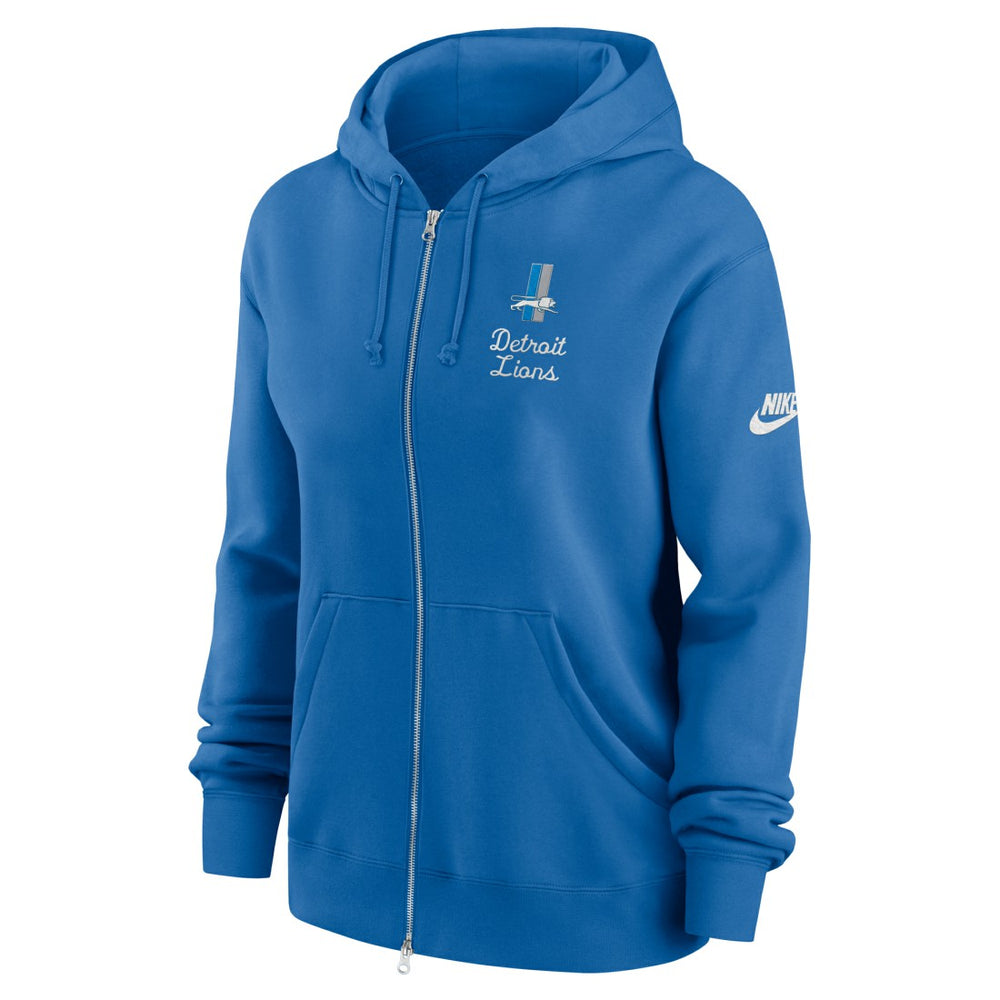 Detroit Lions Women's Phoenix Rewind Full-Zip Hoodie - Blue | Nike discount
