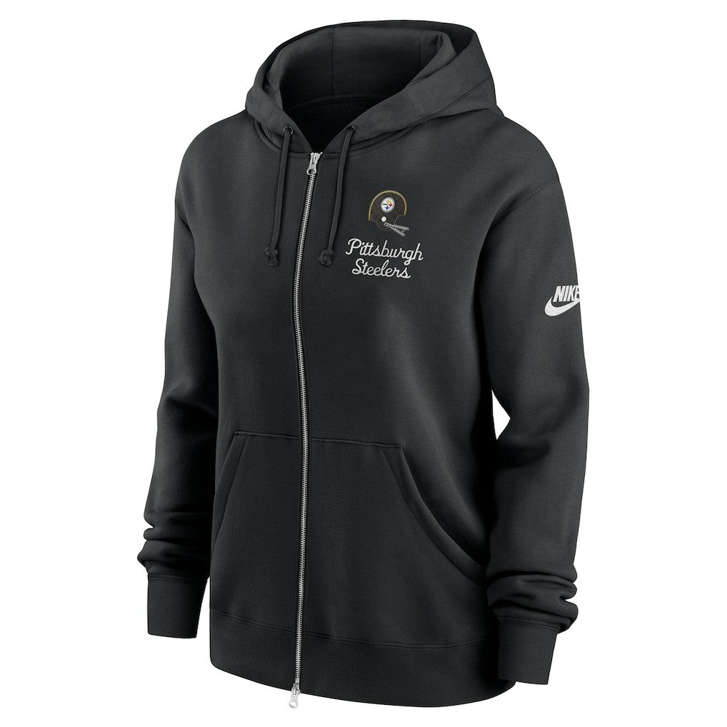 Pittsburgh Steelers Women's Phoenix Rewind Full-Zip Hoodie - Black | Nike for sale