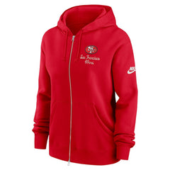 San Francisco 49ers Women's Phoenix Rewind Full-Zip Hoodie - Scarlet | Nike for sale