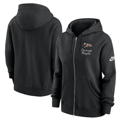 Cincinnati Bengals Women's Phoenix Rewind Full-Zip Hoodie - Black | Nike for sale