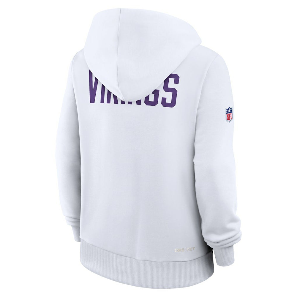 Minnesota Vikings Women's Alternate Logo Sideline Standard Issue Dri-FIT Hoodie - White | Nike discount