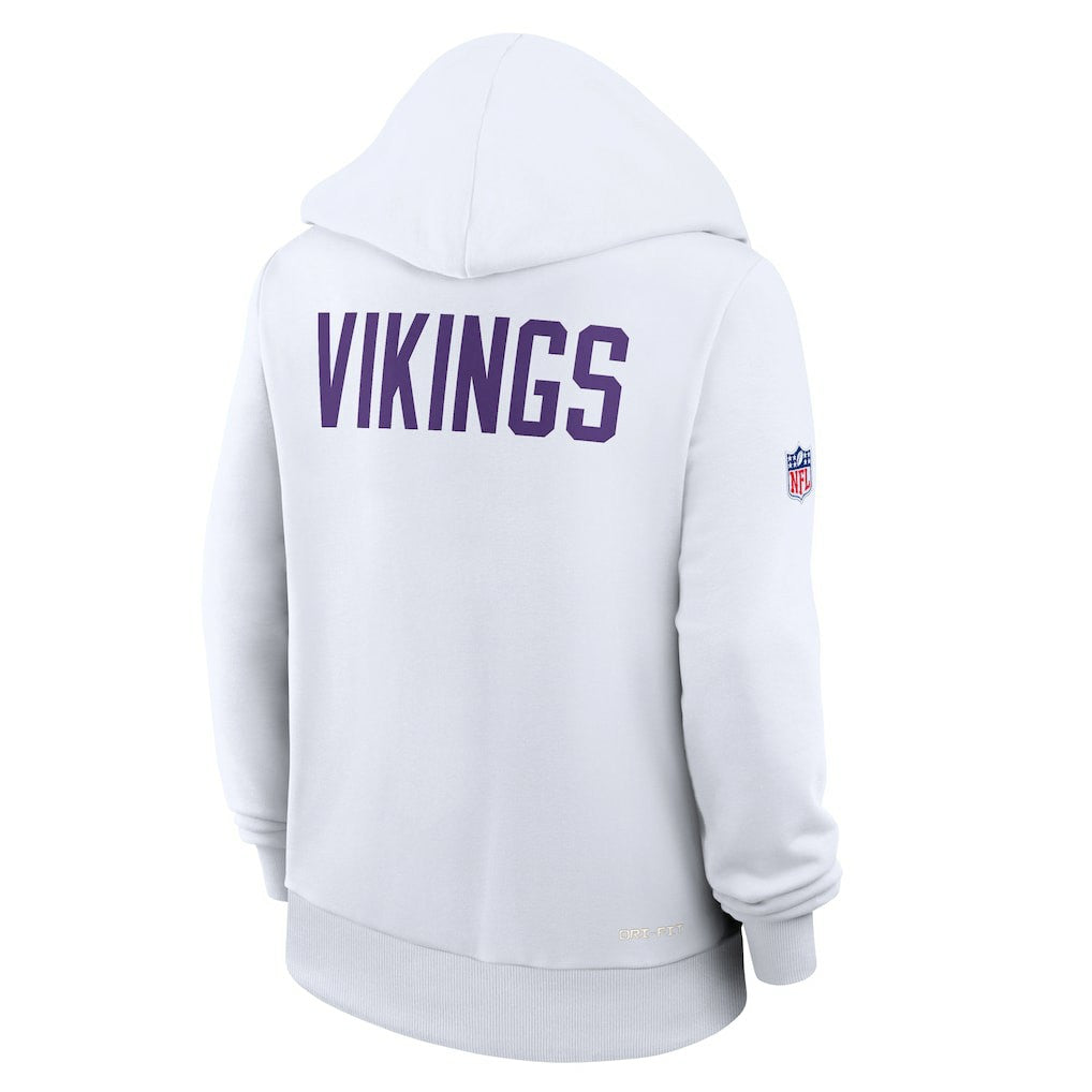 Minnesota Vikings Women's Alternate Logo Sideline Standard Issue Dri-FIT Hoodie - White | Nike discount