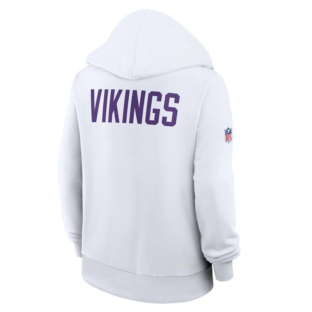 Minnesota Vikings Women's Alternate Logo Sideline Standard Issue Dri-FIT Hoodie - White | Nike discount