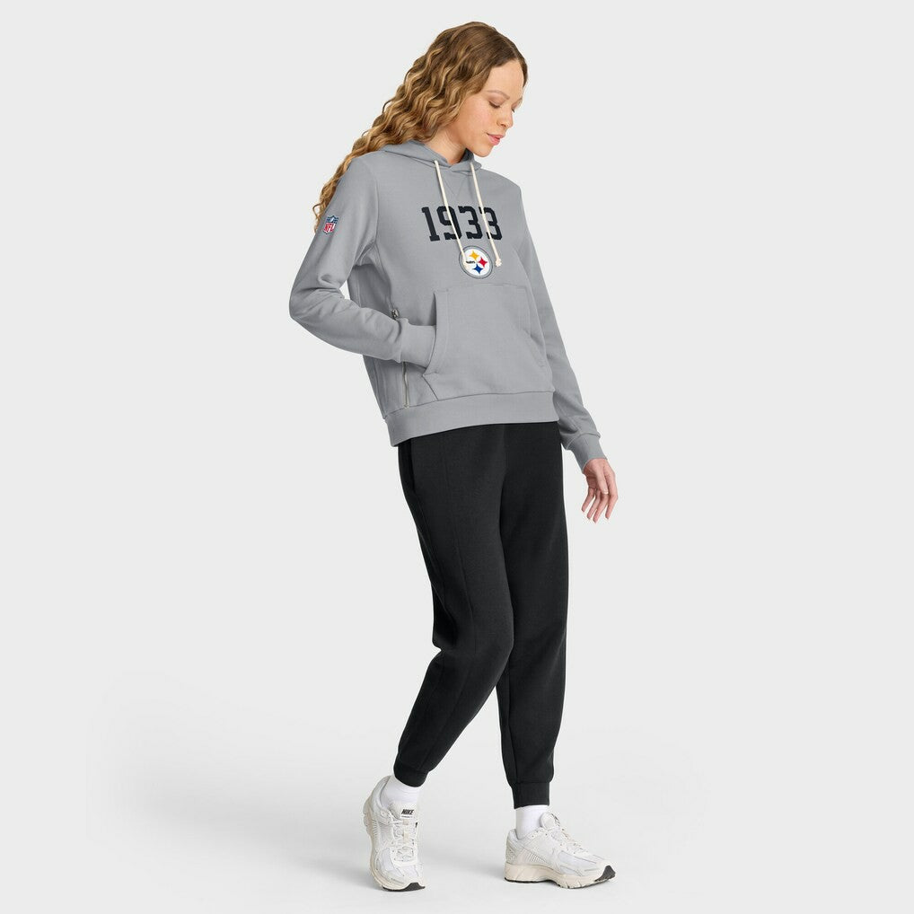 Pittsburgh Steelers Women's 1933 Sideline Standard Issue Dri-FIT Hoodie - Gray | Nike for sale