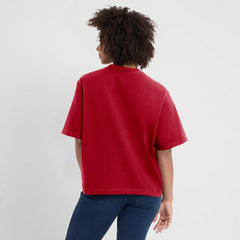 San Francisco 49ers Women's Essential Script Relaxed Boxy T-Shirt - Scarlet | Nike discount