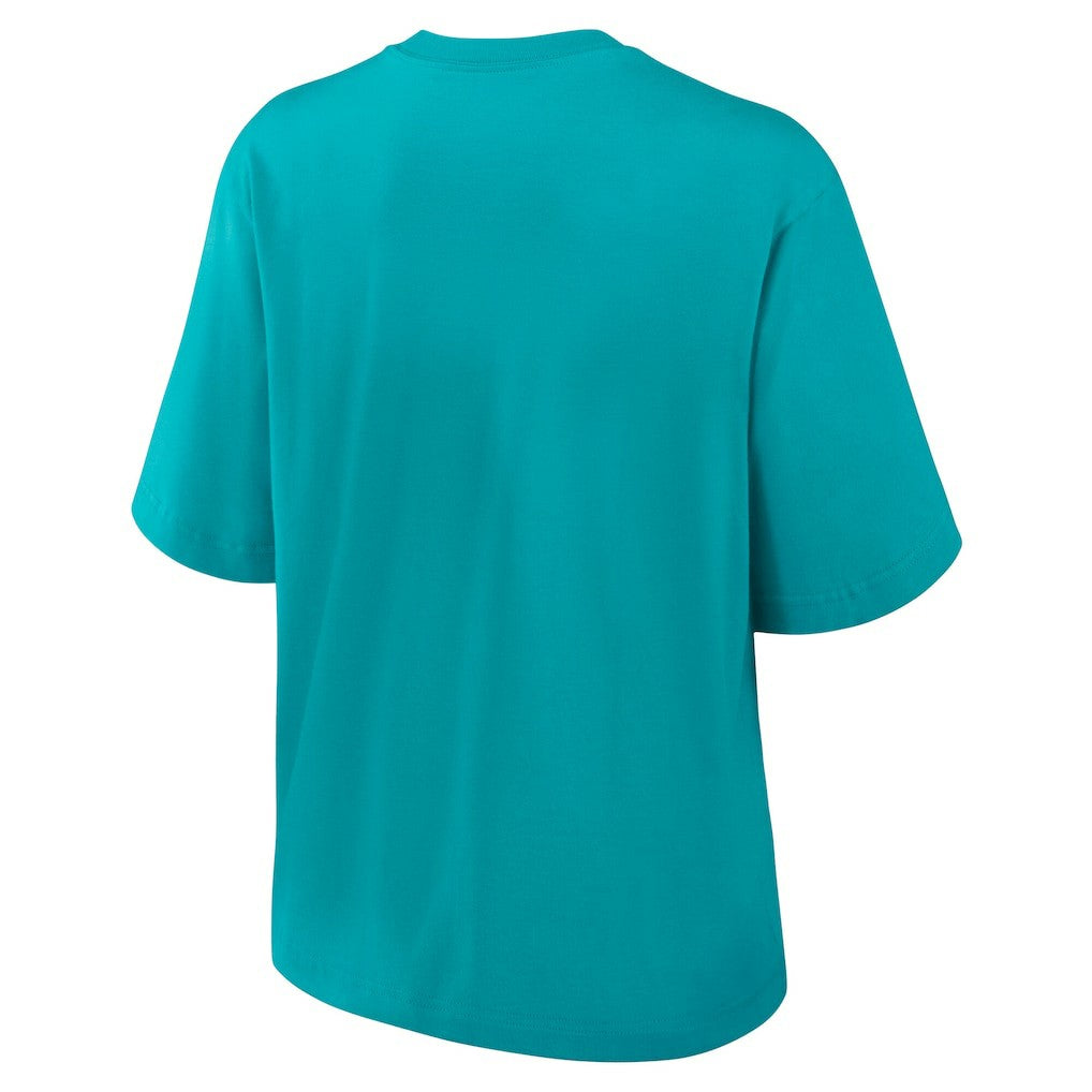 Miami Dolphins Women's Essential Script Relaxed Boxy T-Shirt - Aqua | Nike outlet