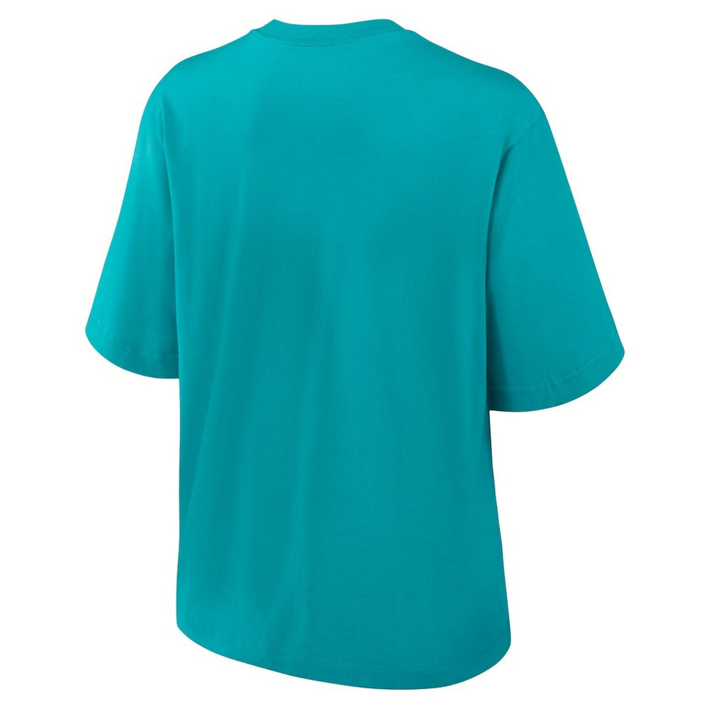 Miami Dolphins Women's Essential Script Relaxed Boxy T-Shirt - Aqua | Nike outlet