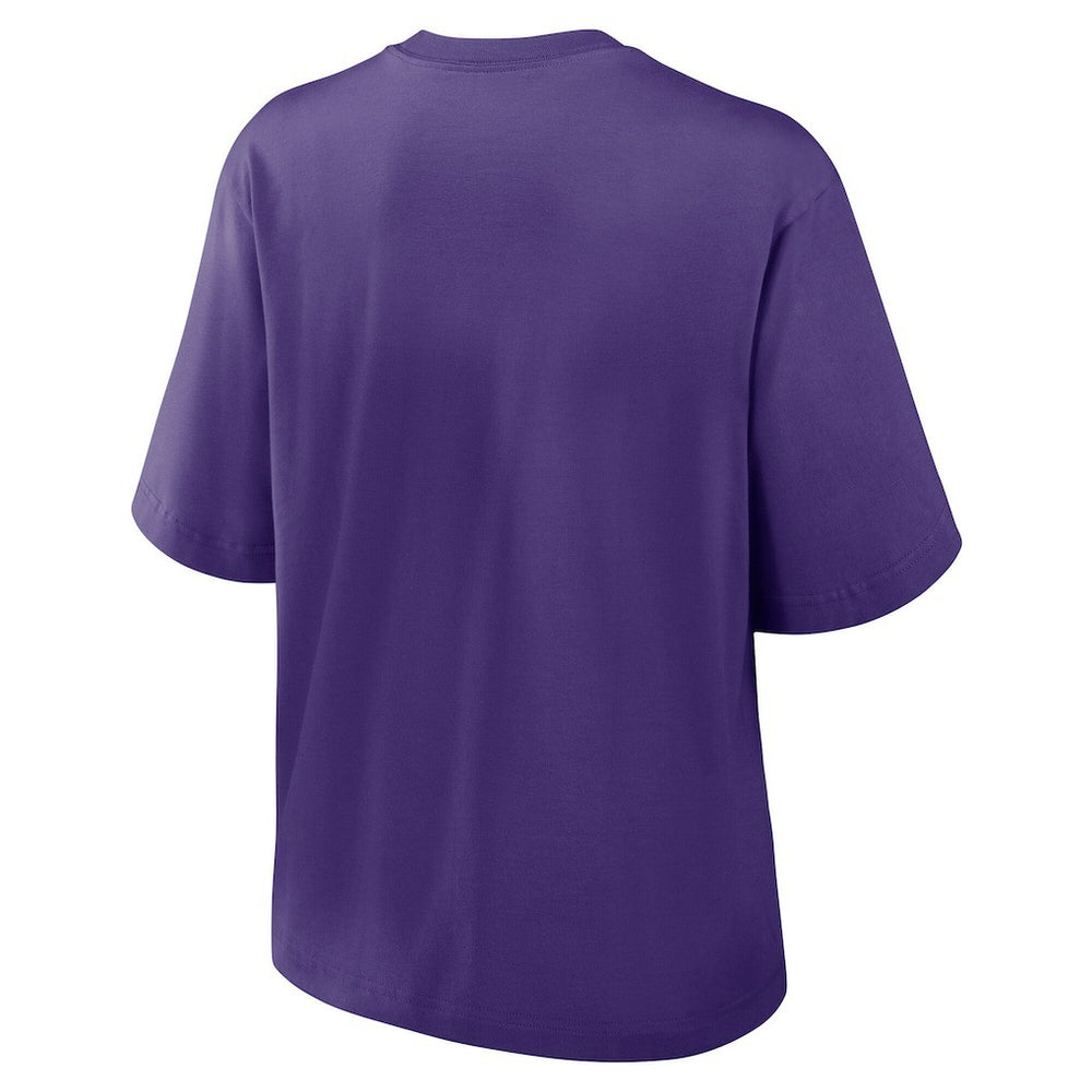 Minnesota Vikings Women's Essential Script Relaxed Boxy T-Shirt - Purple | Nike cheap