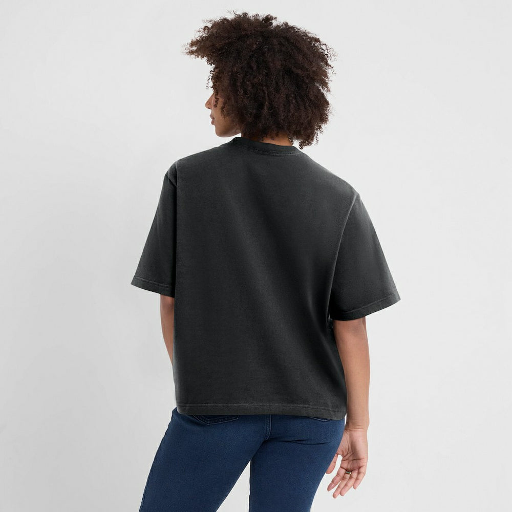 Pittsburgh Steelers Women's Essential Script Relaxed Boxy T-Shirt - Black | Nike cheap