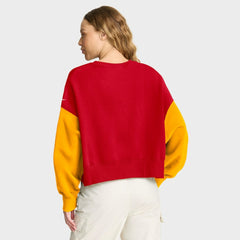 Kansas City Chiefs Women's Oversized Color-Block Pullover Sweatshirt - Red | Nike cheap