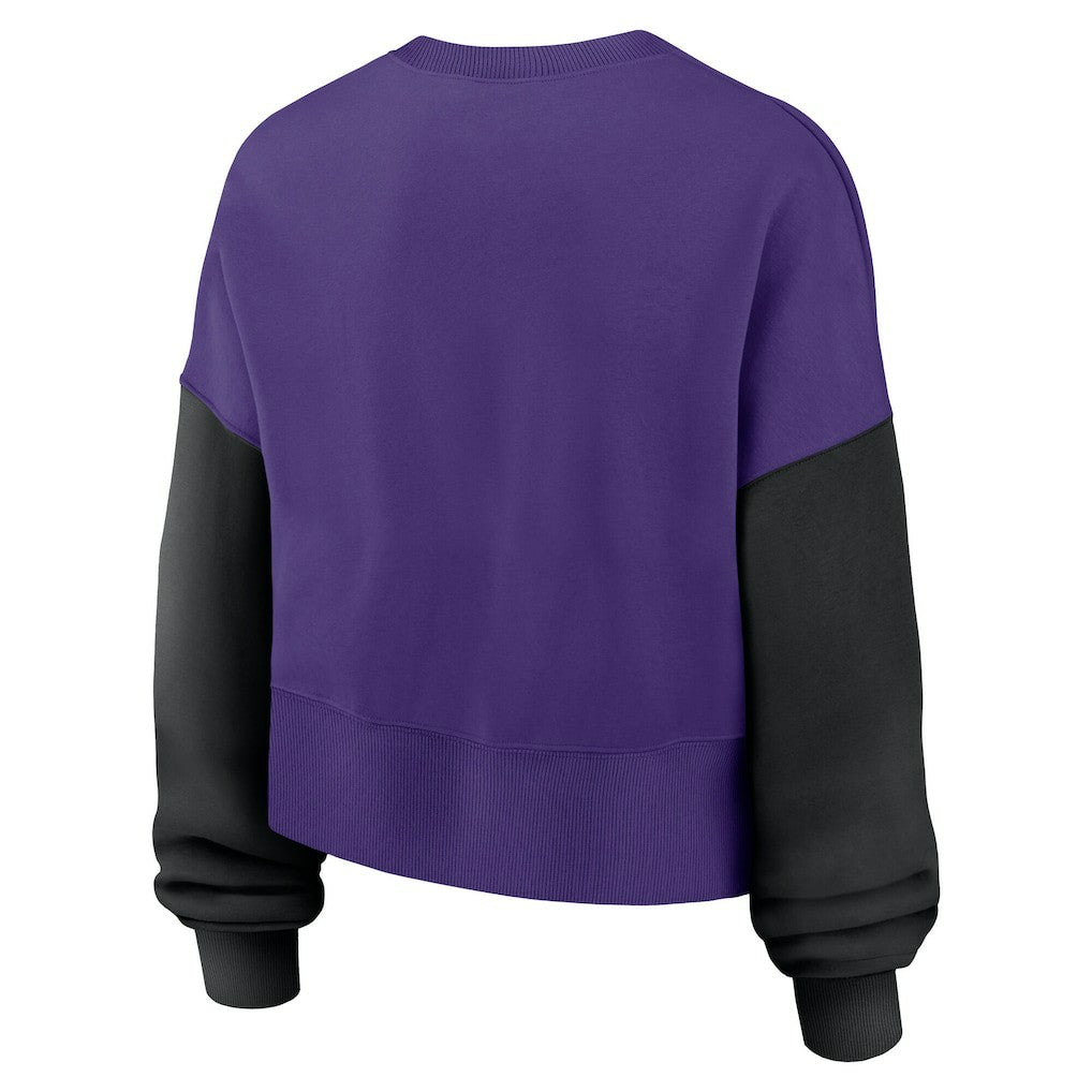 Minnesota Vikings Women's Oversized Color-Block Pullover Sweatshirt - Purple | Nike for sale