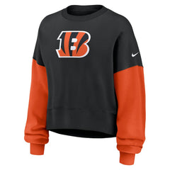 Cincinnati Bengals Women's Oversized Color-Block Pullover Sweatshirt - Black | Nike sale