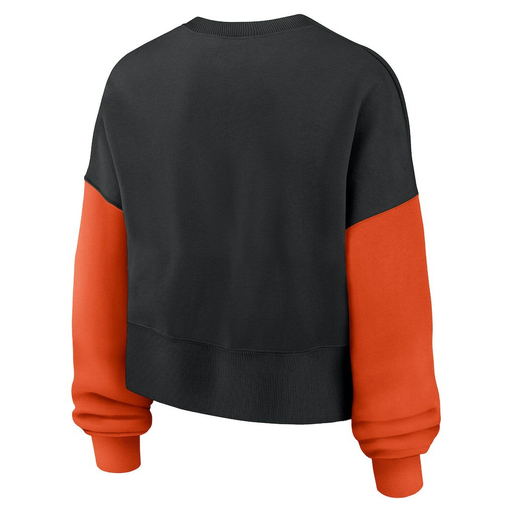 Cincinnati Bengals Women's Oversized Color-Block Pullover Sweatshirt - Black | Nike sale