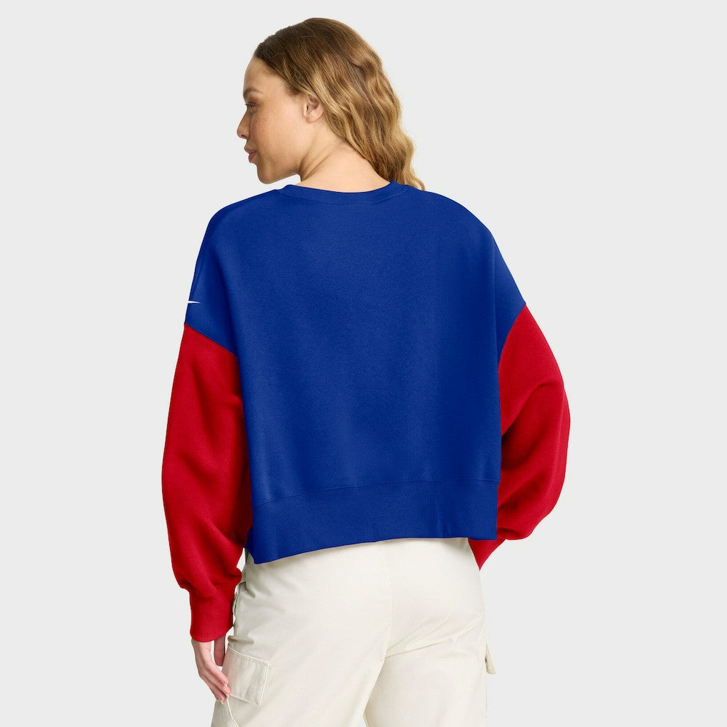 Buffalo Bills Women's Oversized Color-Block Pullover Sweatshirt - Royal | Nike discount