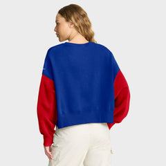 Buffalo Bills Women's Oversized Color-Block Pullover Sweatshirt - Royal | Nike discount