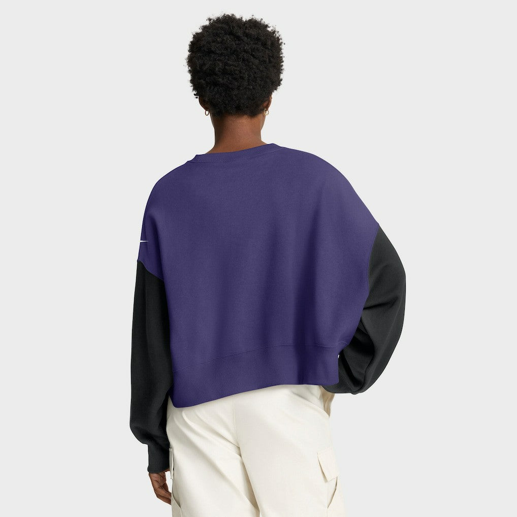 Baltimore Ravens Women's Oversized Color-Block Pullover Sweatshirt - Purple | Nike online
