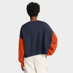Chicago Bears Women's Oversized Color-Block Pullover Sweatshirt - Navy | Nike cheap