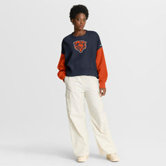 Chicago Bears Women's Oversized Color-Block Pullover Sweatshirt - Navy | Nike cheap