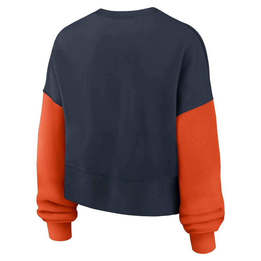 Chicago Bears Women's Oversized Color-Block Pullover Sweatshirt - Navy | Nike cheap