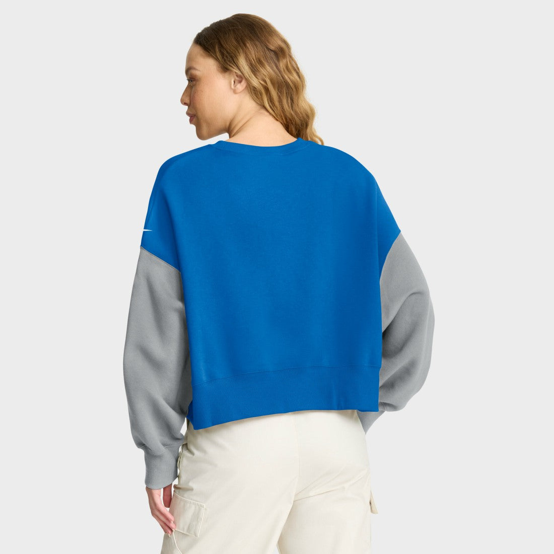 Detroit Lions Women's Oversized Color-Block Pullover Sweatshirt - Blue | Nike cheap