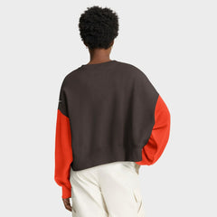 Cleveland Browns Women's Oversized Color-Block Pullover Sweatshirt - Brown | Nike online