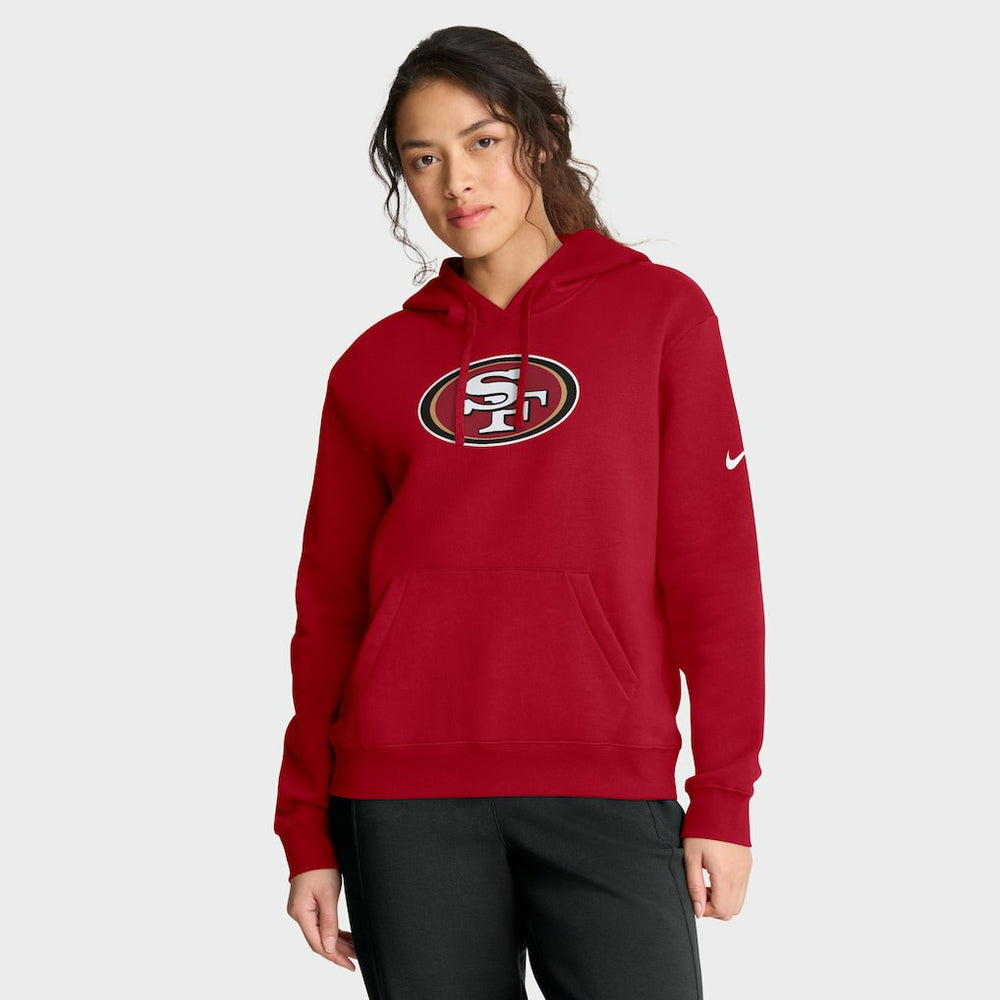 San Francisco 49ers Women's Club Fleece Hoodie - Scarlet | Nike online