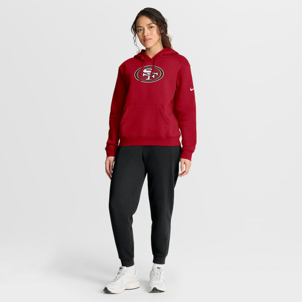 San Francisco 49ers Women's Club Fleece Hoodie - Scarlet | Nike online