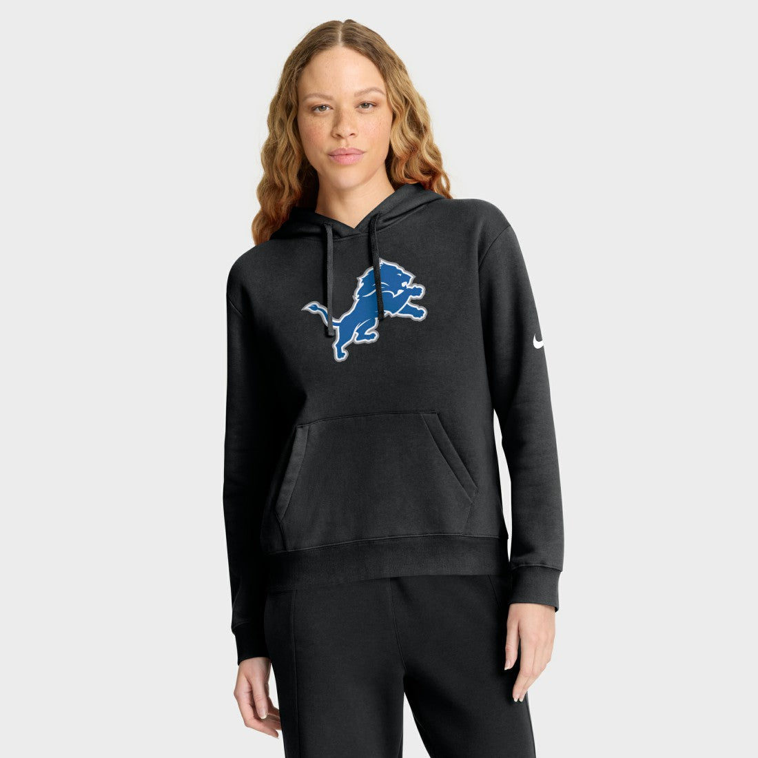 Detroit Lions Women's Club Fleece Hoodie - Black | Nike for sale