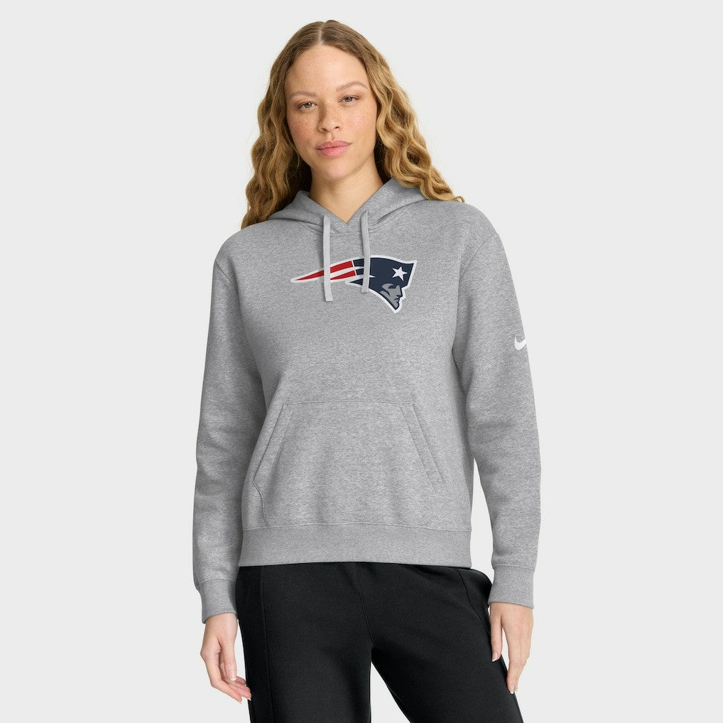 New England Patriots Women's Club Fleece Hoodie - Heather Gray | Nike cheap